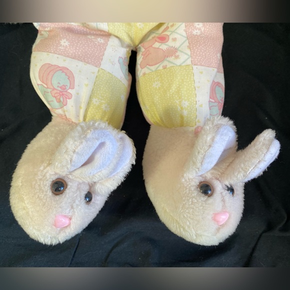 Vintage Teddy Bear Plush With Bunny Slippers - Picture 3 of 6